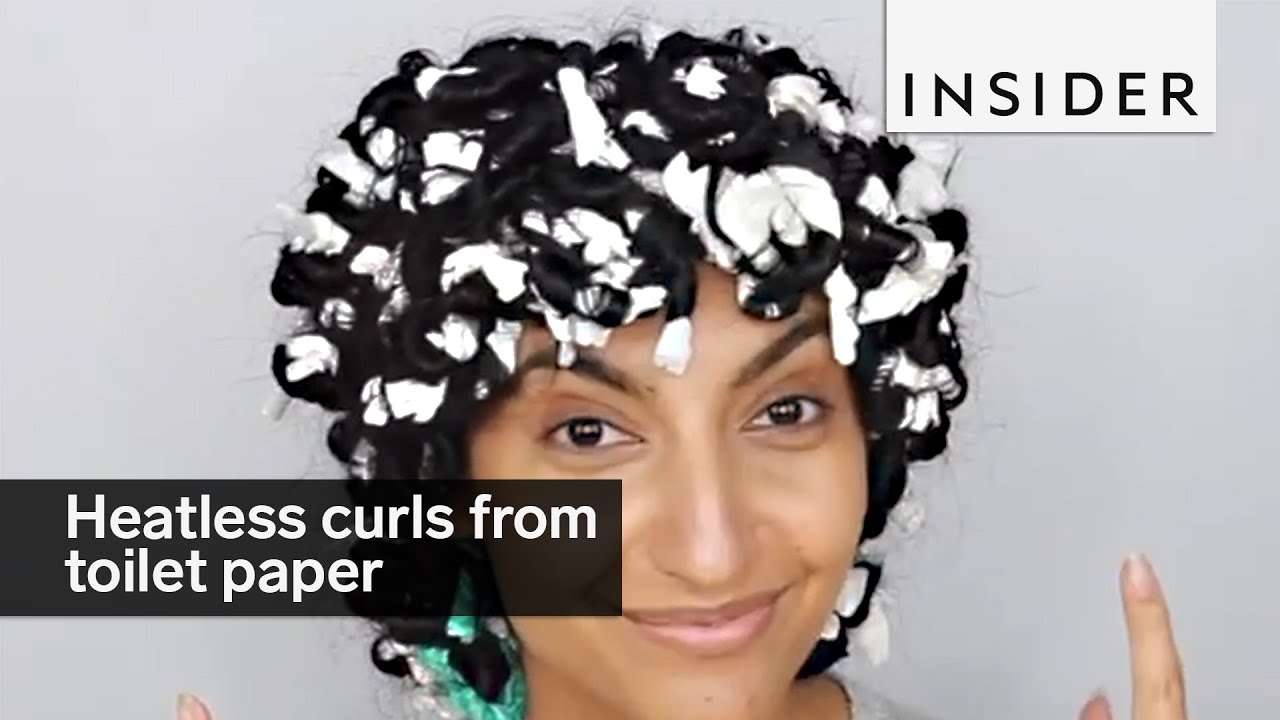 Beauty guru creates heatless curls out of toilet paper