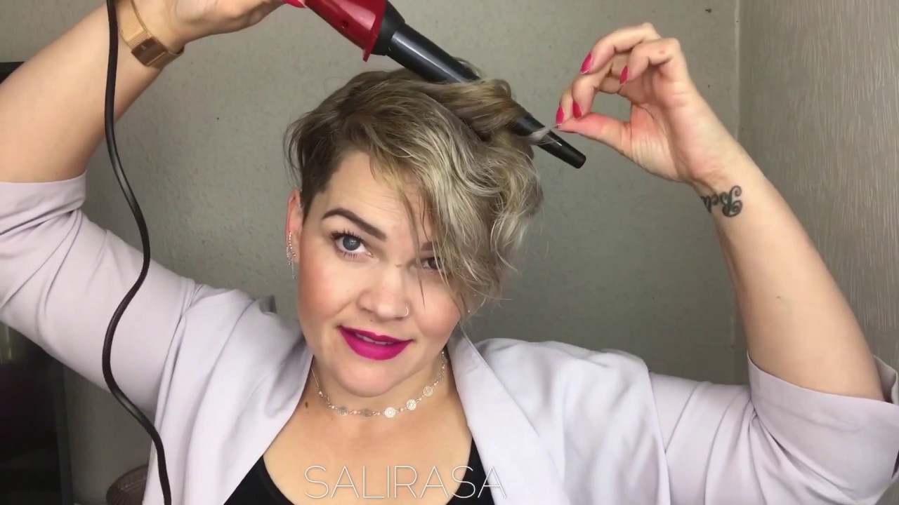 How I curl short hair | pixiecut Tutorial