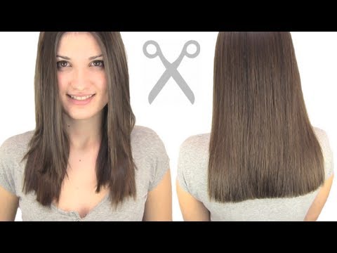 how to cut hair straight