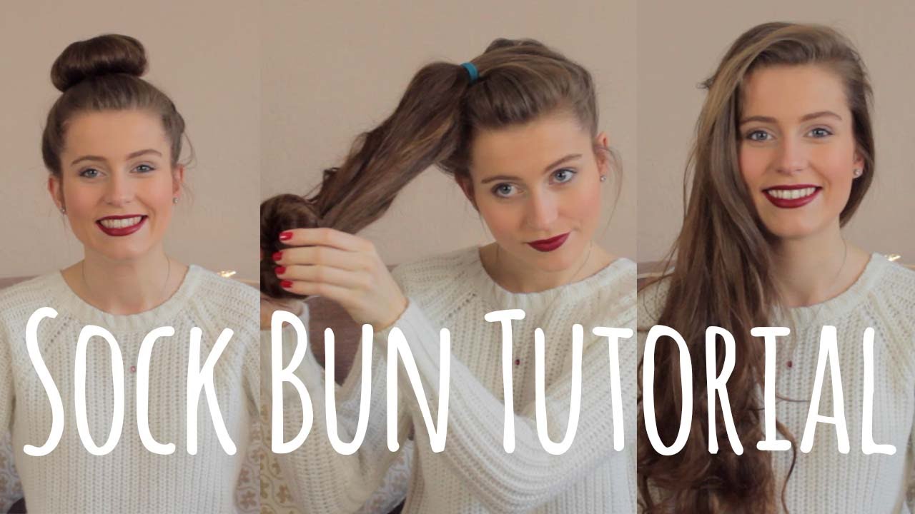 Curl your hair without heat! Sock Bun Tutorial | Ellesse