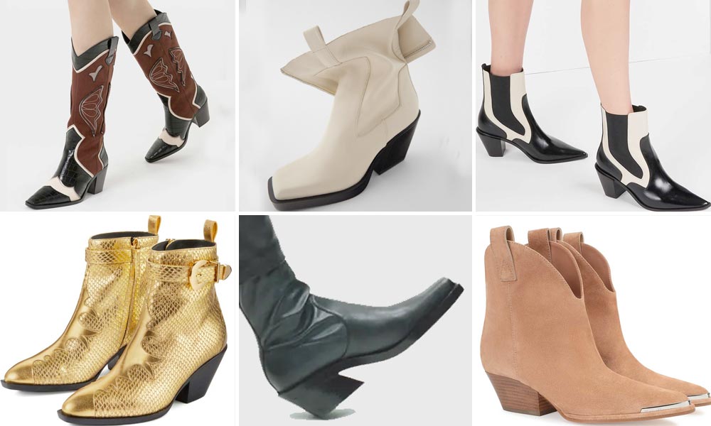 Onsoyours Stivali Cowboy Donna - Ricamati, Tacco Quadrato Medio, Zip Laterale, Autunno/Inverno