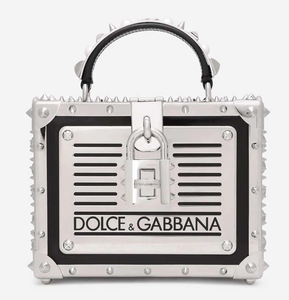 Borsa dolce box con borchie Borsa dolce box con borchie