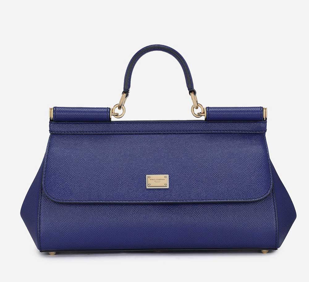 Borsa sicily in pelle blu Borsa sicily in pelle blu