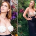 Miriam Leone sexy con rose sul seno