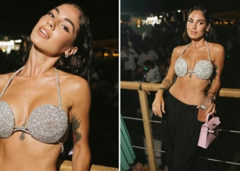 Giulia De Lellis reggiseno in cristalli
