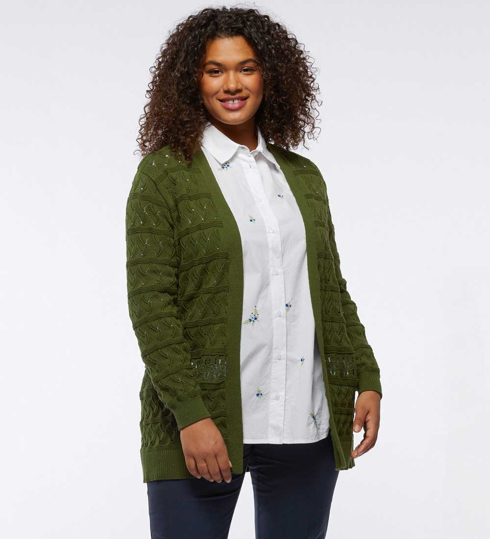Cardigan lavorato Fiorella Rubino Cardigan lavorato Fiorella Rubino