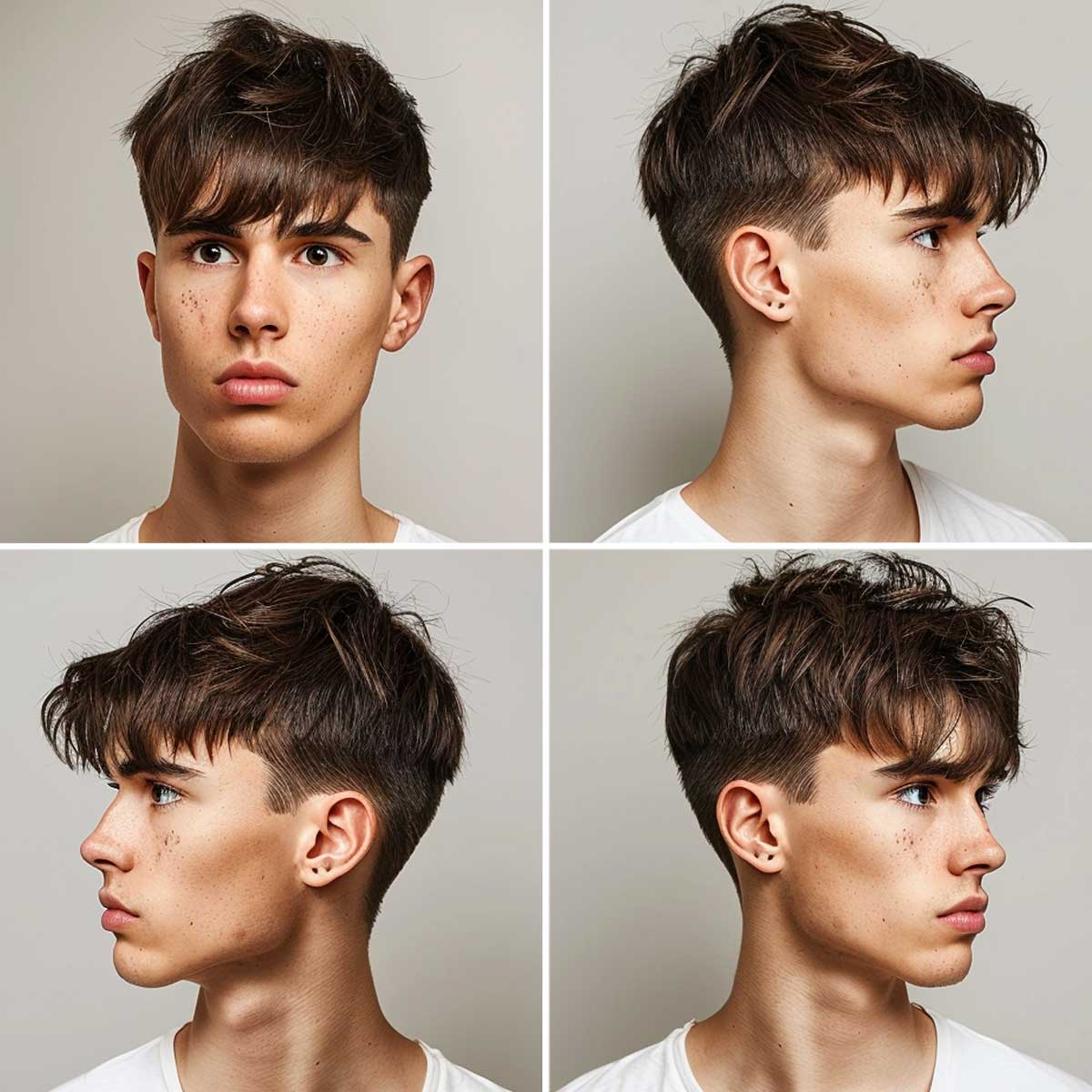 Tagli corti con capelli in avanti per ragazzo Tagli corti con capelli in avanti per ragazzo