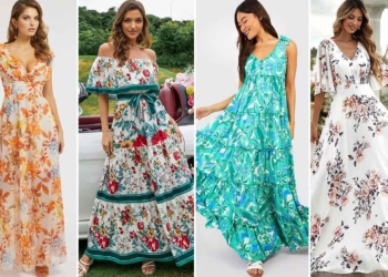 Maxi abiti floreali estate 2023