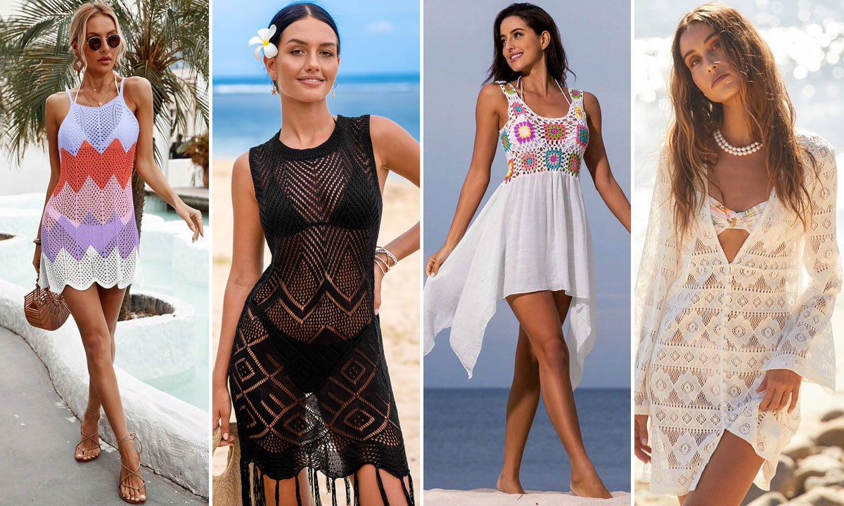 CUPSHE Copricostume Da Bagno Donna All'Uncinetto – Midi Senza Maniche – Abito Da Spiaggia 2024 – Morbido E Fresco – Colore Bianco