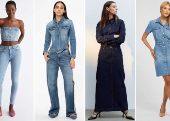 Tendenza outfit total denim 2024