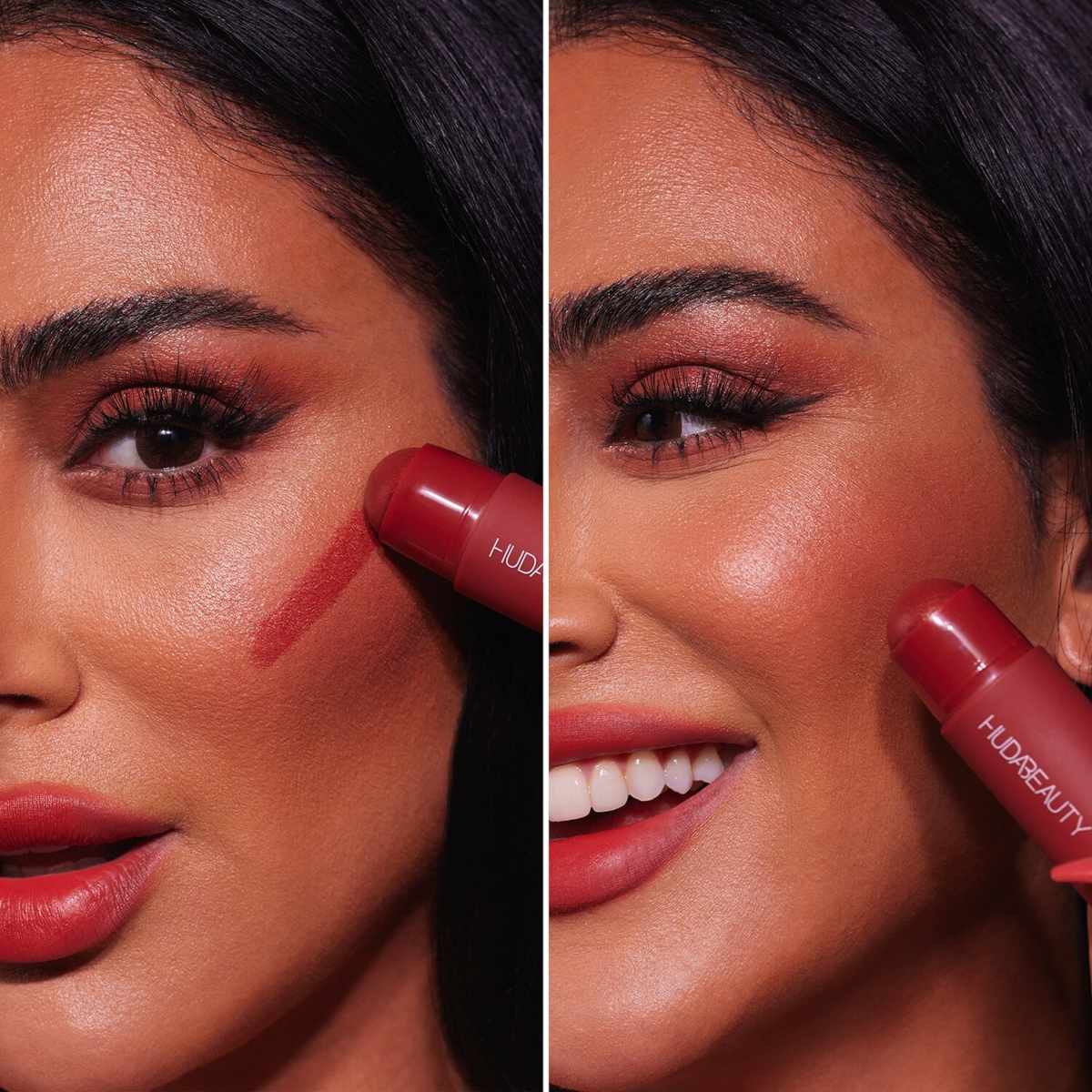 Blush rosso trucco viso anni '80 Blush rosso trucco viso anni '80