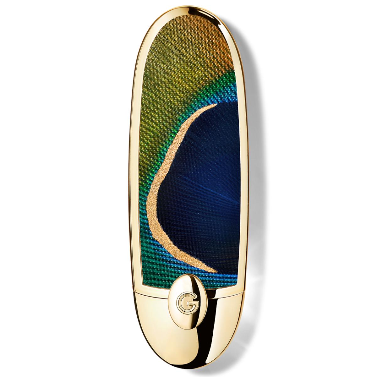 Guerlain cover rossetto Rouge G ispirata alle piume del pavone Guerlain cover rossetto Rouge G ispirata alle piume del pavone