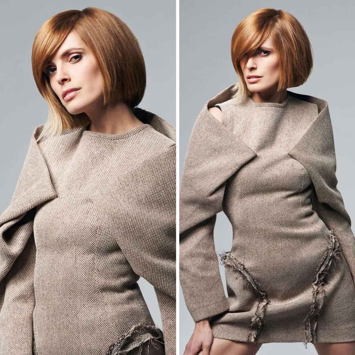 Intercoiffure Mondial tagli capelli medi 2024 primavera estate Intercoiffure Mondial tagli capelli medi 2024 primavera estate