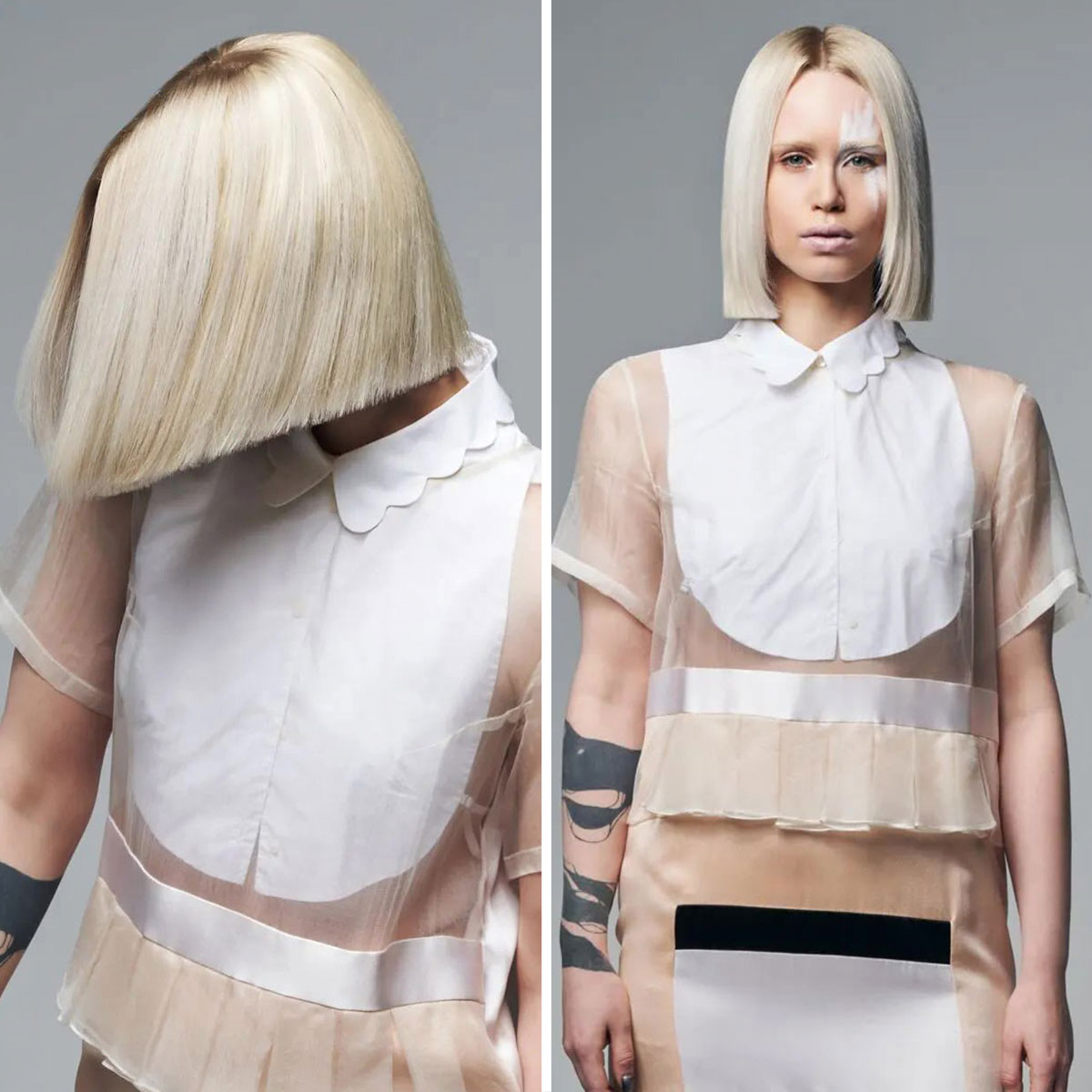 Intercoiffure Mondial tagli capelli medi 2024 primavera estate Intercoiffure Mondial tagli capelli medi 2024 primavera estate
