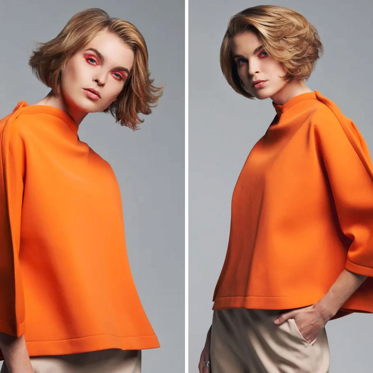 Intercoiffure Mondial tagli capelli medi 2024 primavera estate Intercoiffure Mondial tagli capelli medi 2024 primavera estate