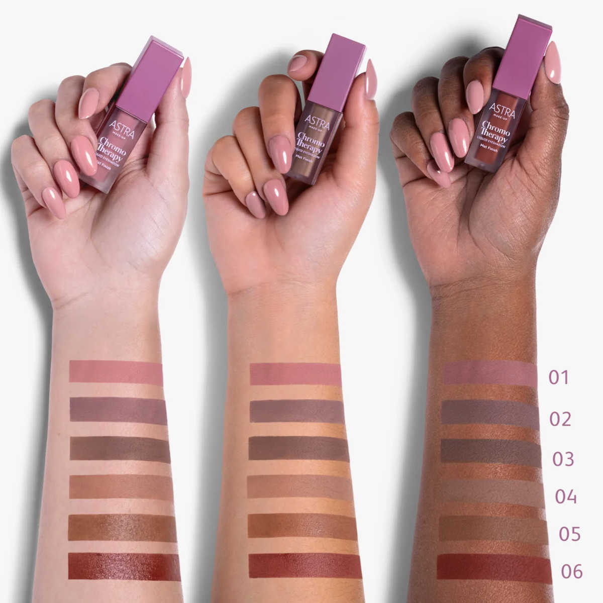 Swatches ombretti liquidi Astra Make-Up Chromo Therapy Swatches ombretti liquidi Astra Make-Up Chromo Therapy