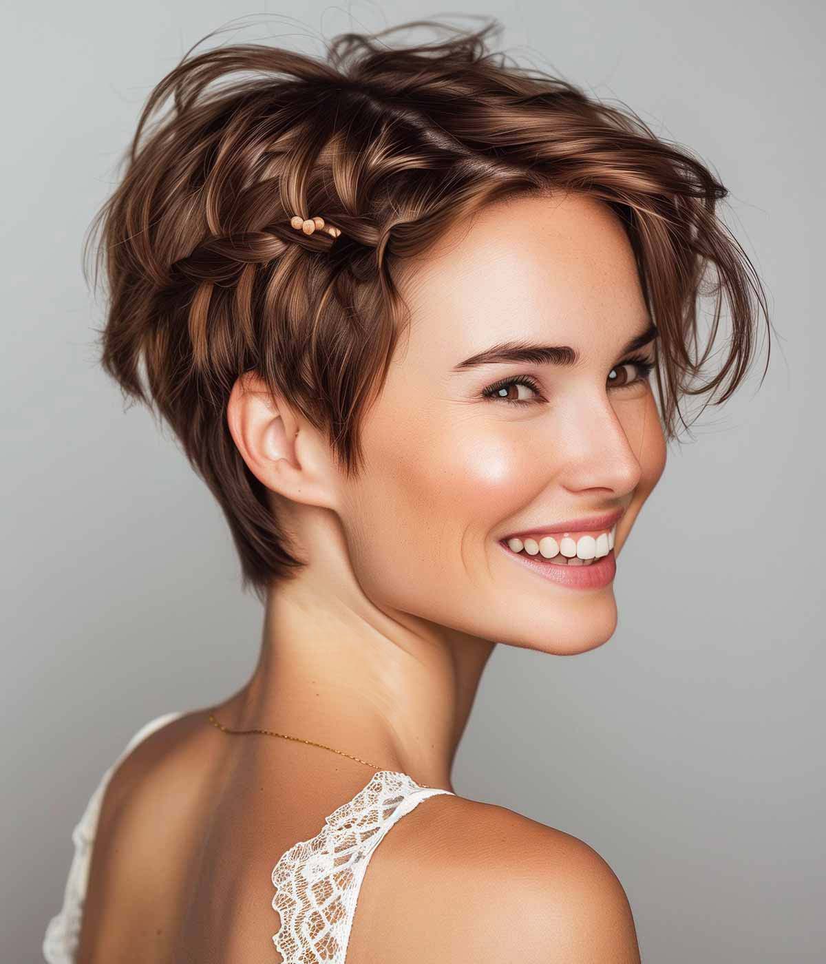 Acconciatura capelli corti elegante Acconciatura capelli corti elegante