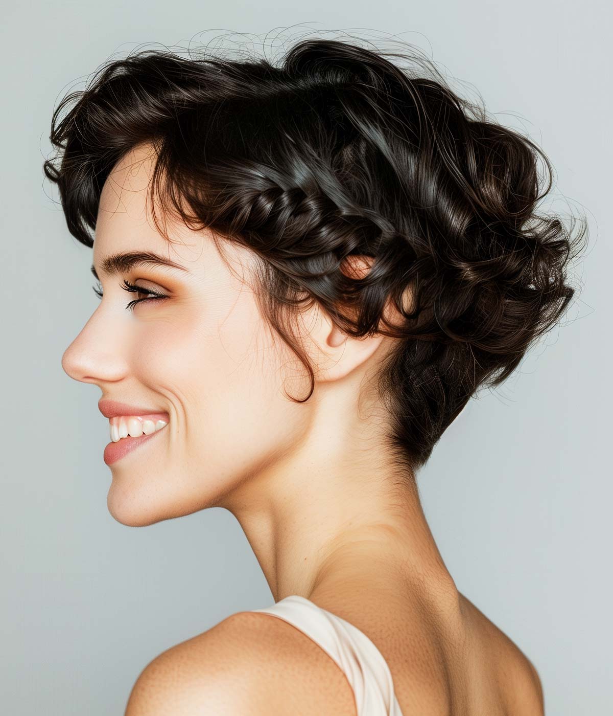 Capelli ricci corti torchon Capelli ricci corti torchon