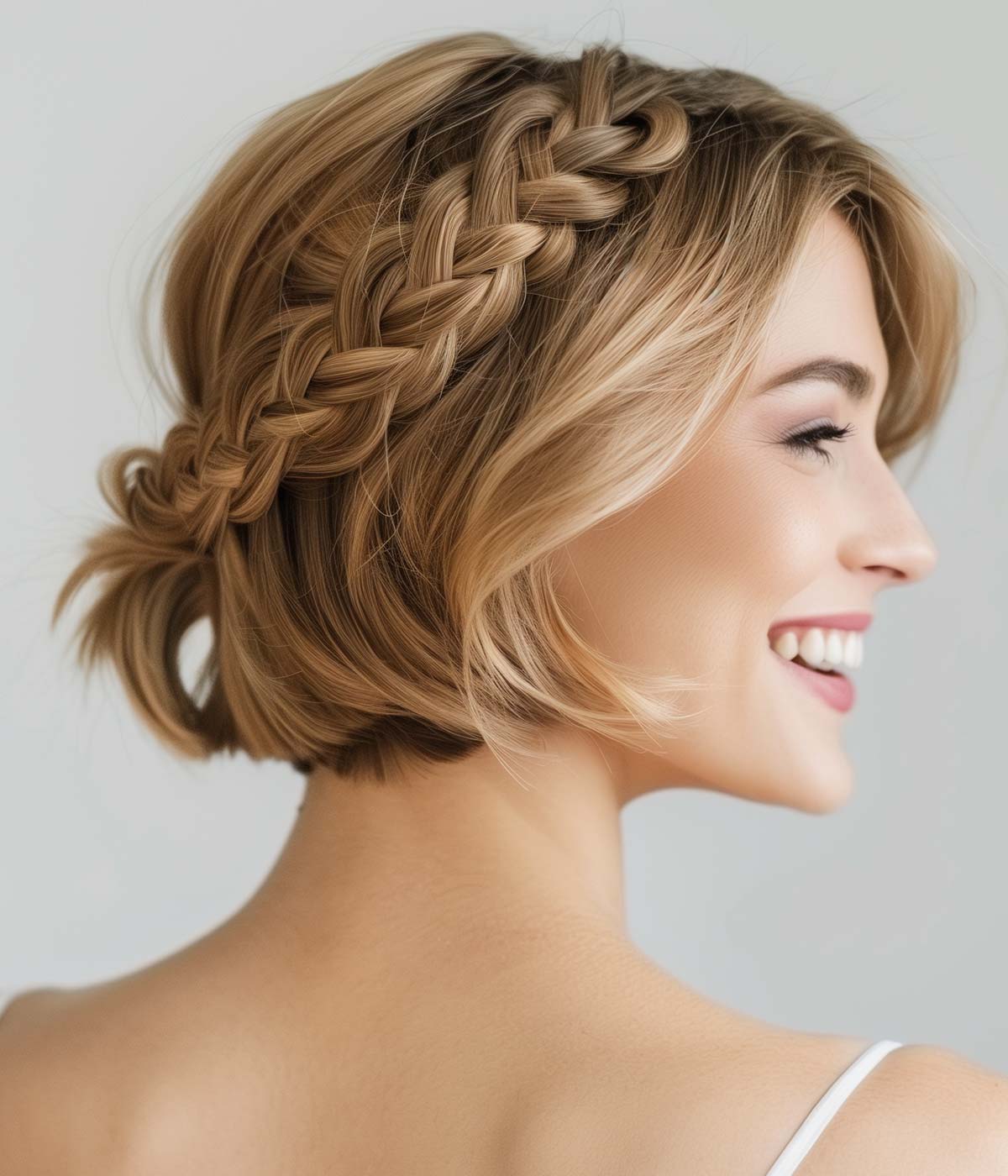 Acconciatura capelli medio corti treccia Acconciatura capelli medio corti treccia