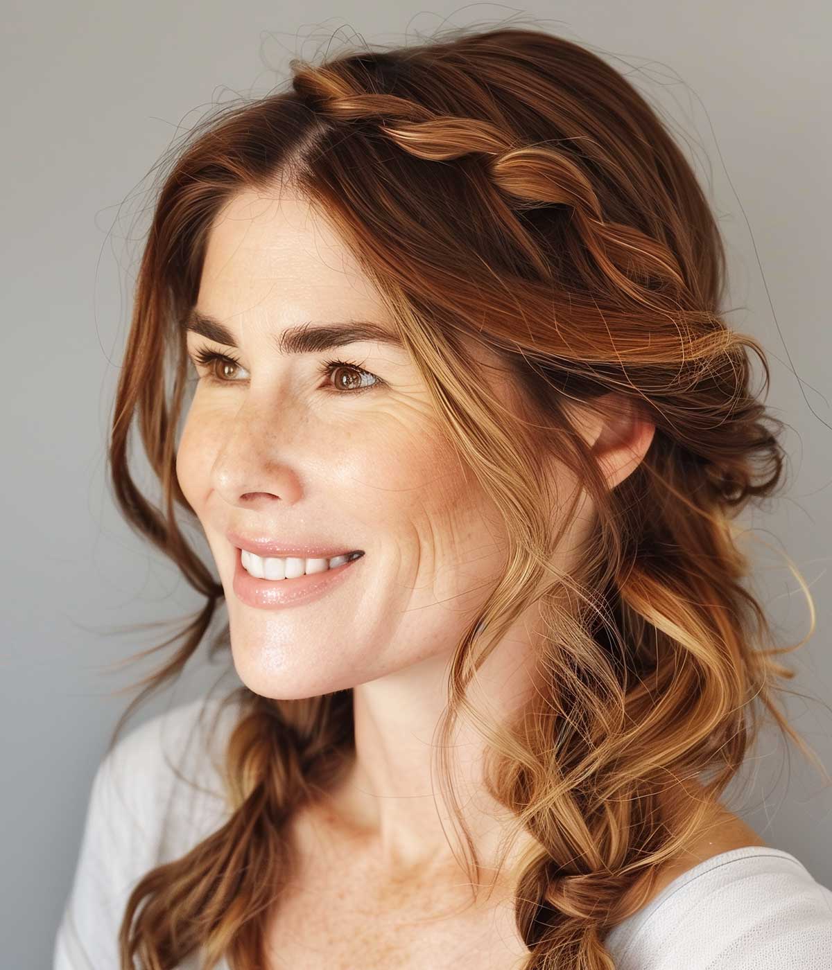 Semiraccolto capelli treccia twist Semiraccolto capelli treccia twist