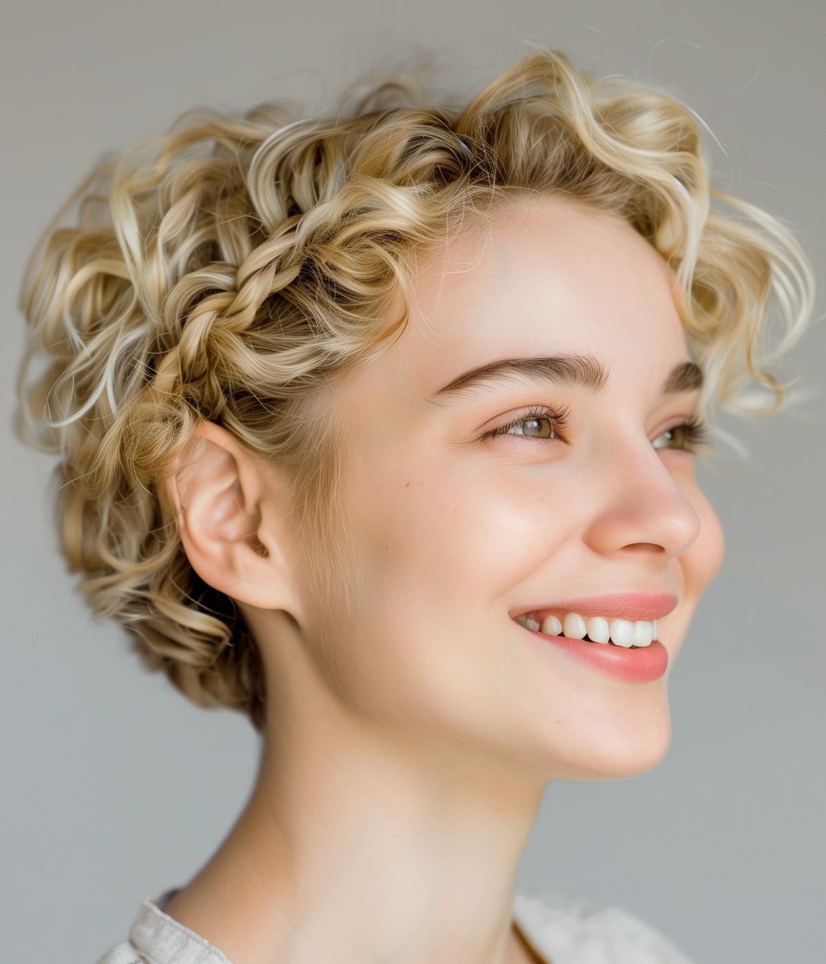 Semiraccolto capelli corti ricci Semiraccolto capelli corti ricci