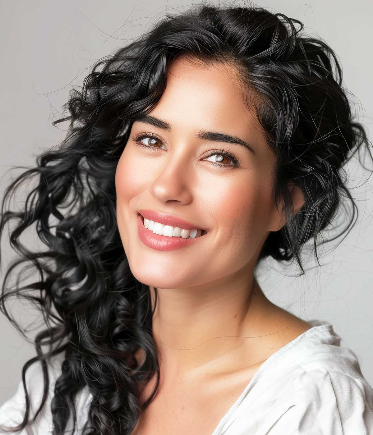 Semiraccolto laterale capelli ricci Semiraccolto laterale capelli ricci