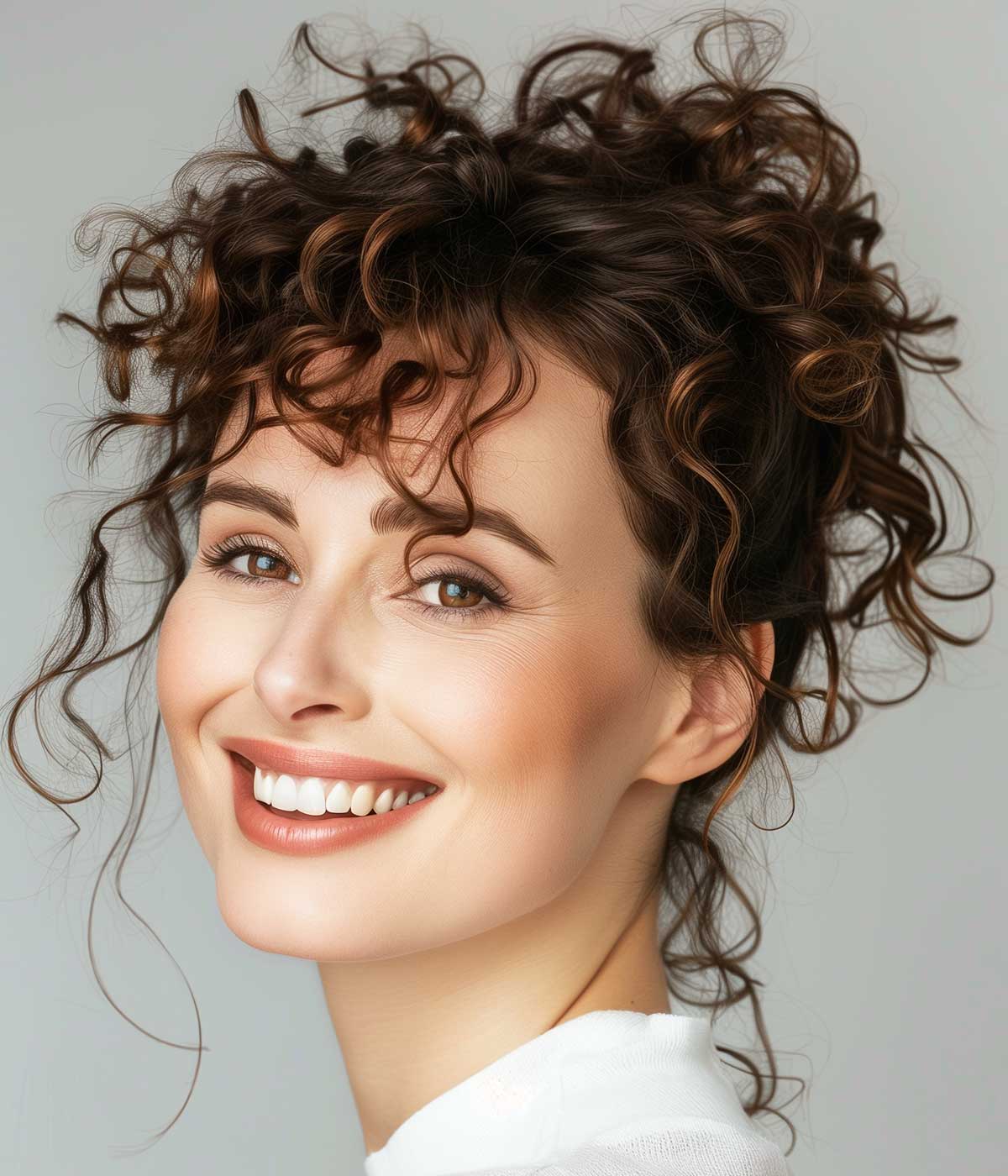 Raccolto capelli medi ricci Raccolto capelli medi ricci