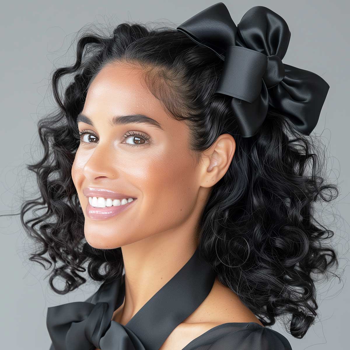 Semiraccolto capelli medi ricci Semiraccolto capelli medi ricci