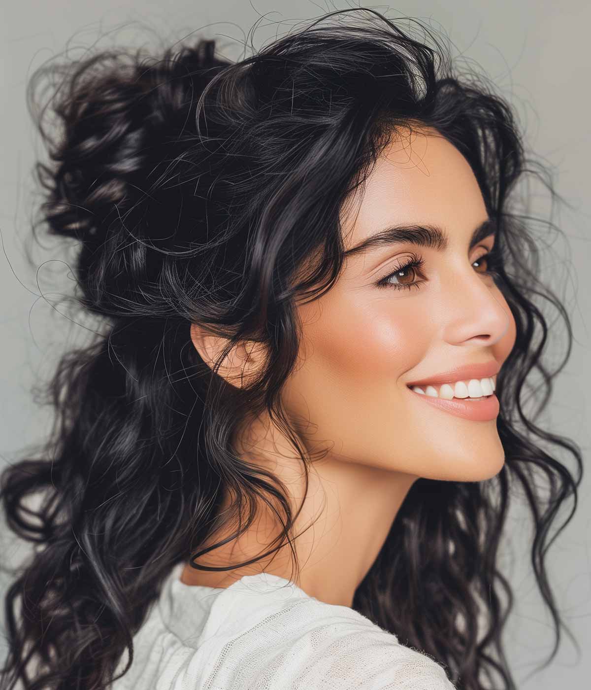 Acconciature capelli ricci semiraccolti Acconciature capelli ricci semiraccolti