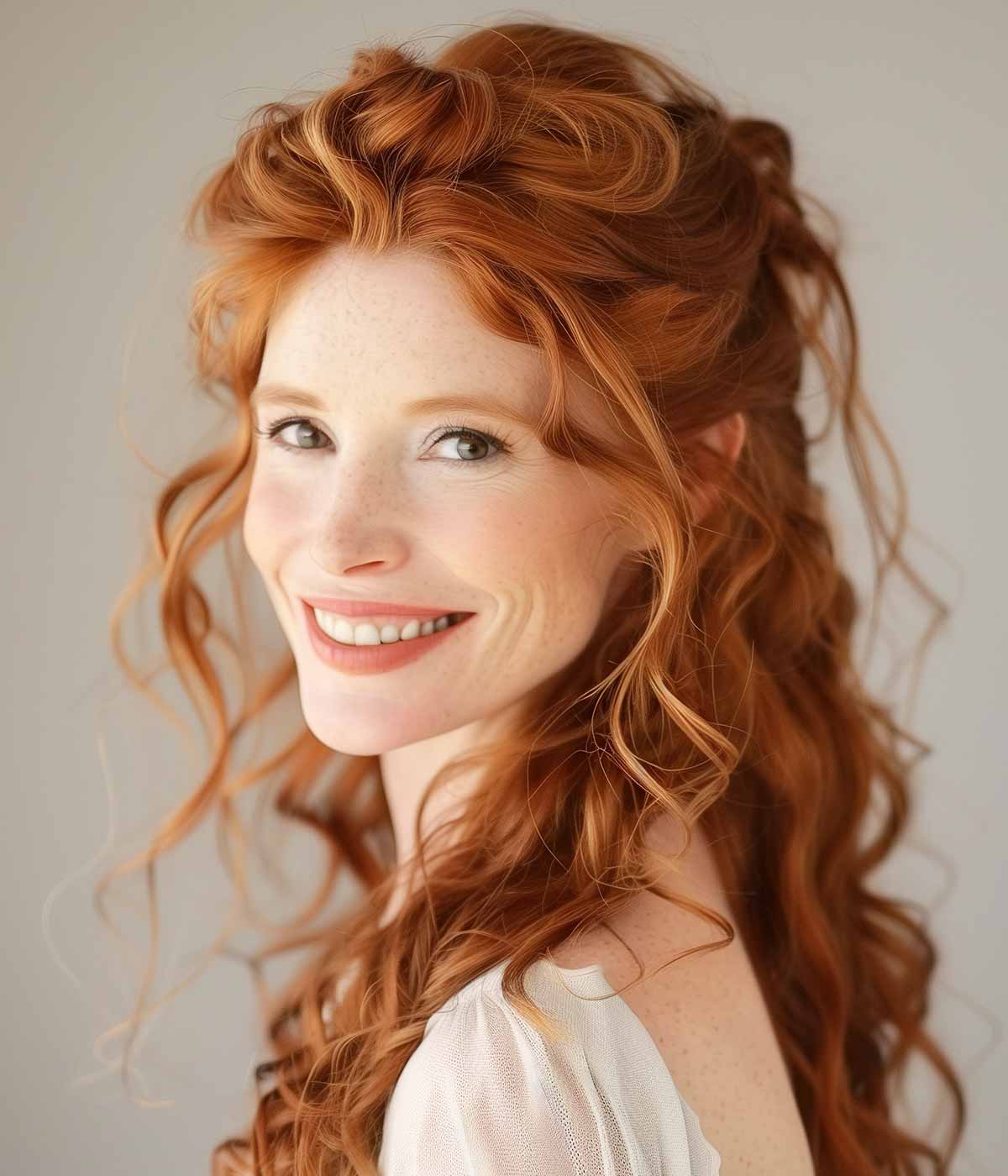 Semiraccolti capelli ricci Semiraccolti capelli ricci