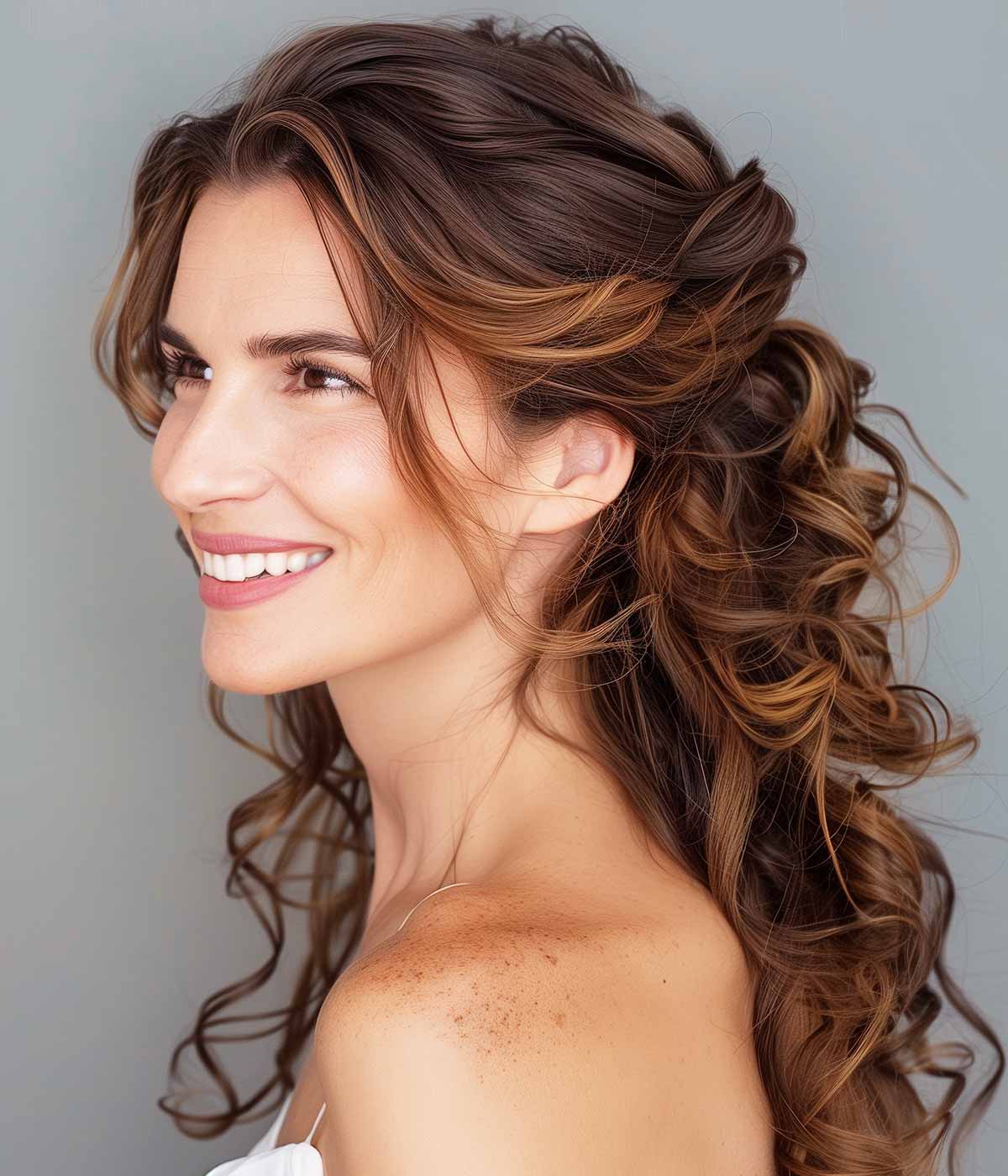 Semiraccolto capelli ricci Semiraccolto capelli ricci