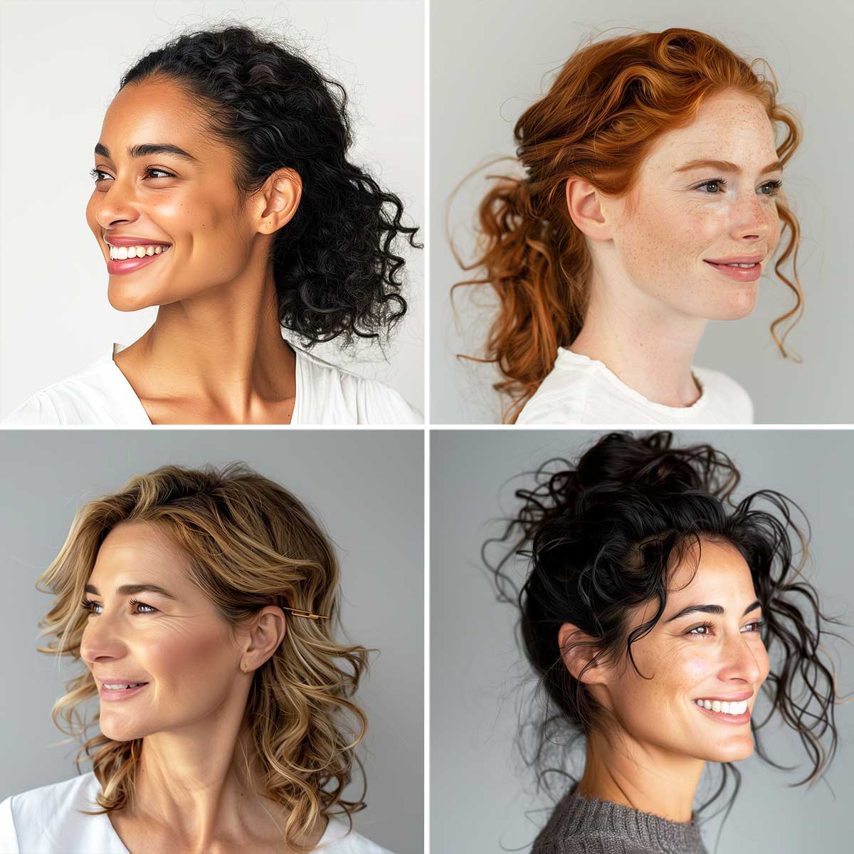 Semplici pettinature da giorno con capelli ricci Semplici pettinature da giorno con capelli ricci