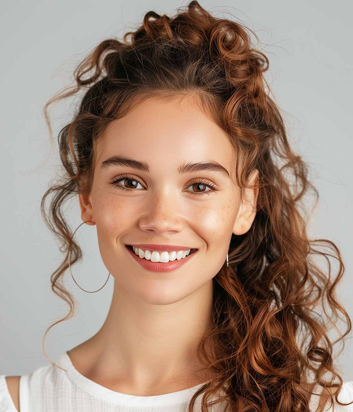 Semiraccolto capelli ricci Semiraccolto capelli ricci