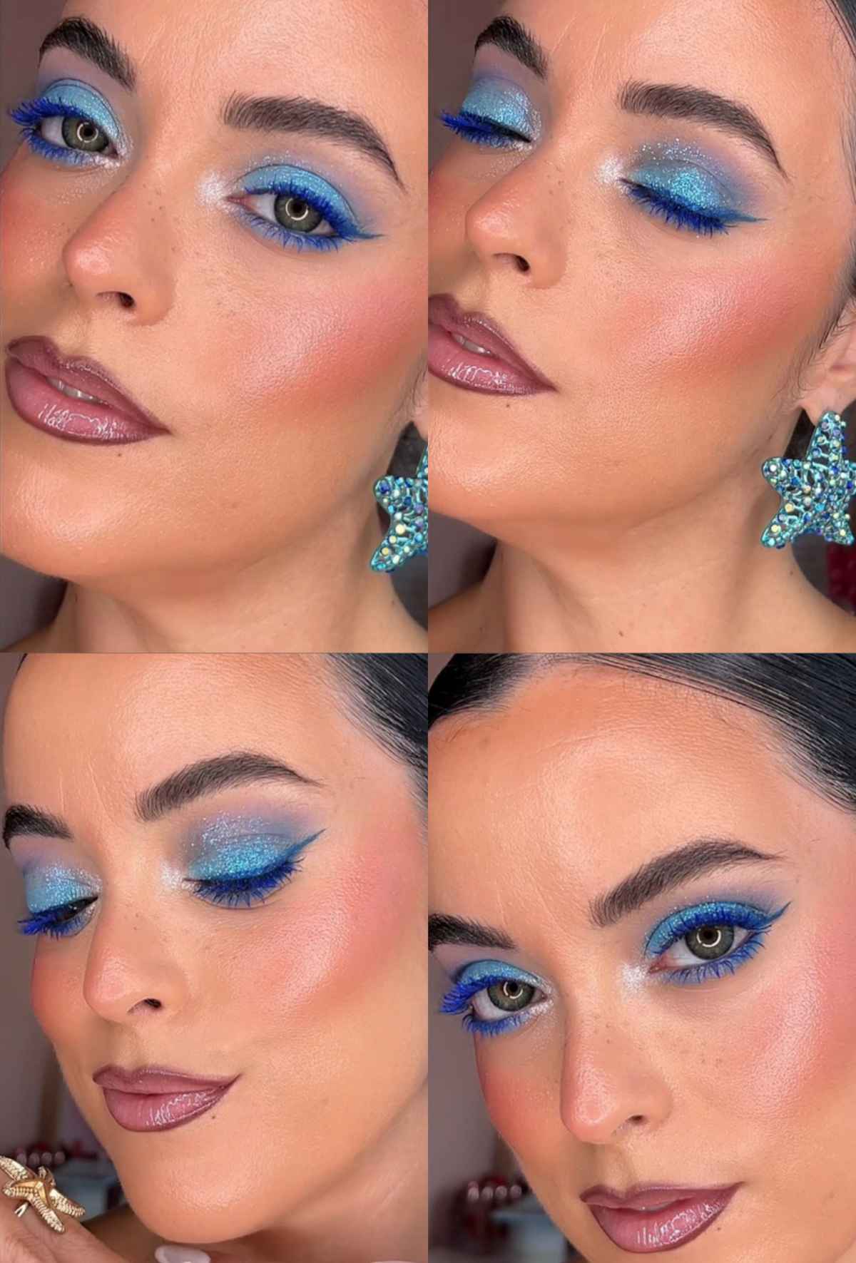Pop of Blue make up Pop of Blue make up