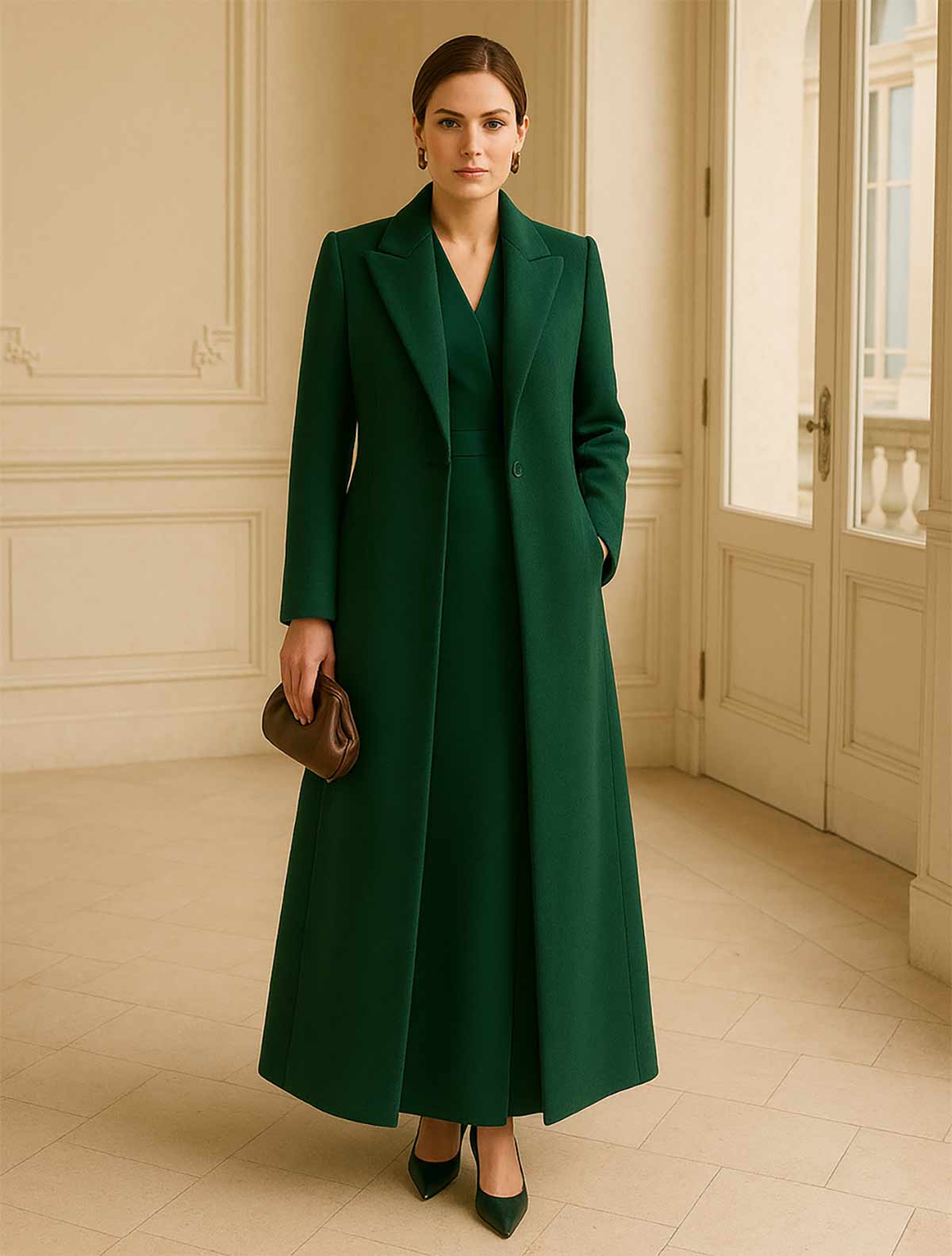 Abito con cappotto per cerimonie autunno e inverno Abito con cappotto per cerimonie autunno e inverno