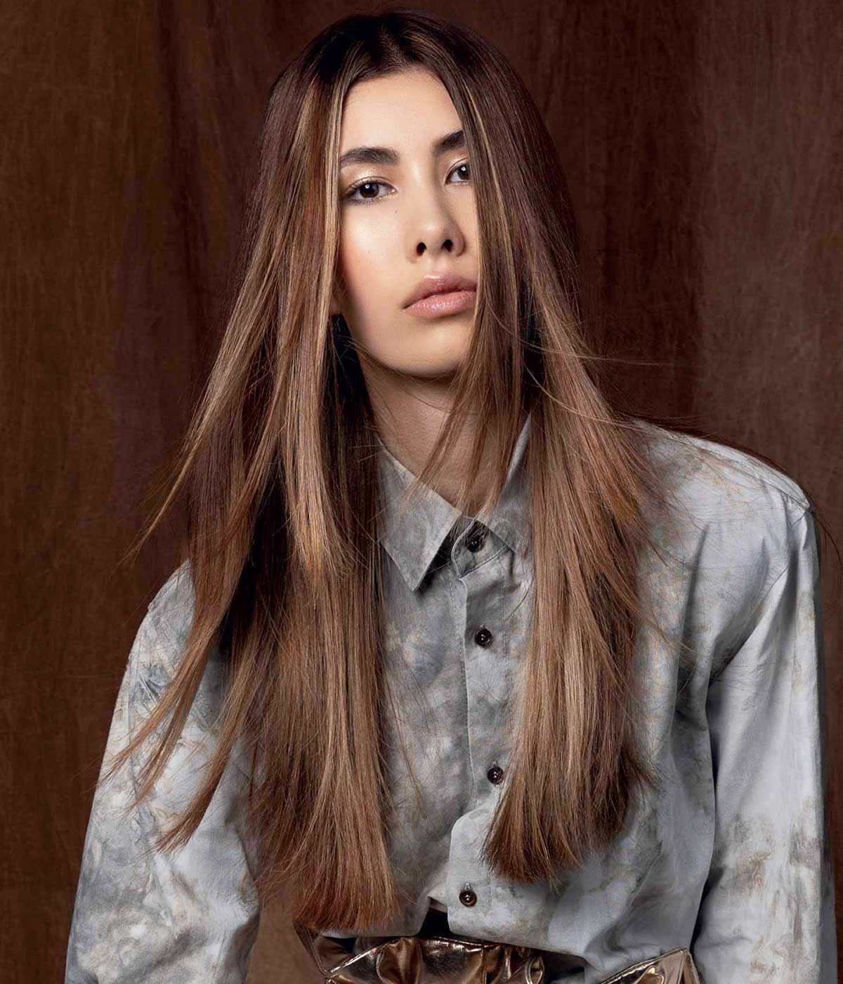 Tagli scalati davanti capelli lunghi lisci Tagli scalati davanti capelli lunghi lisci