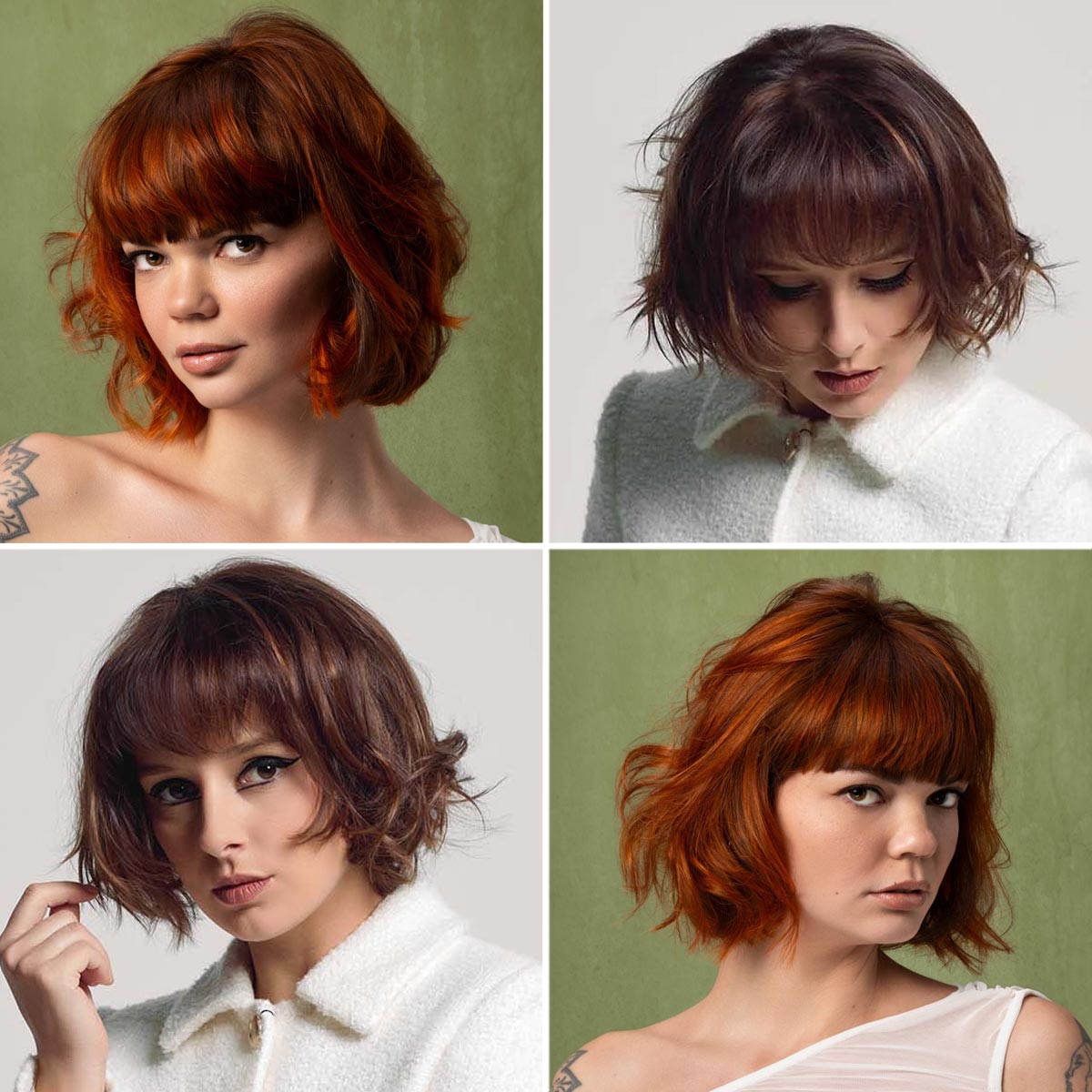 Wavy bob con frangia Wavy bob con frangia