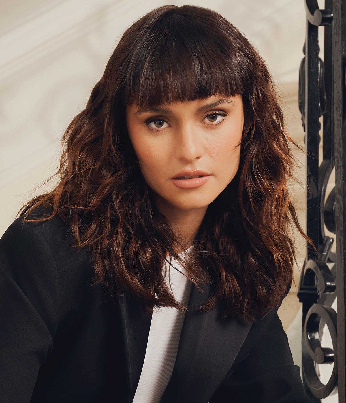 Wolf cut con frangia Wolf cut con frangia