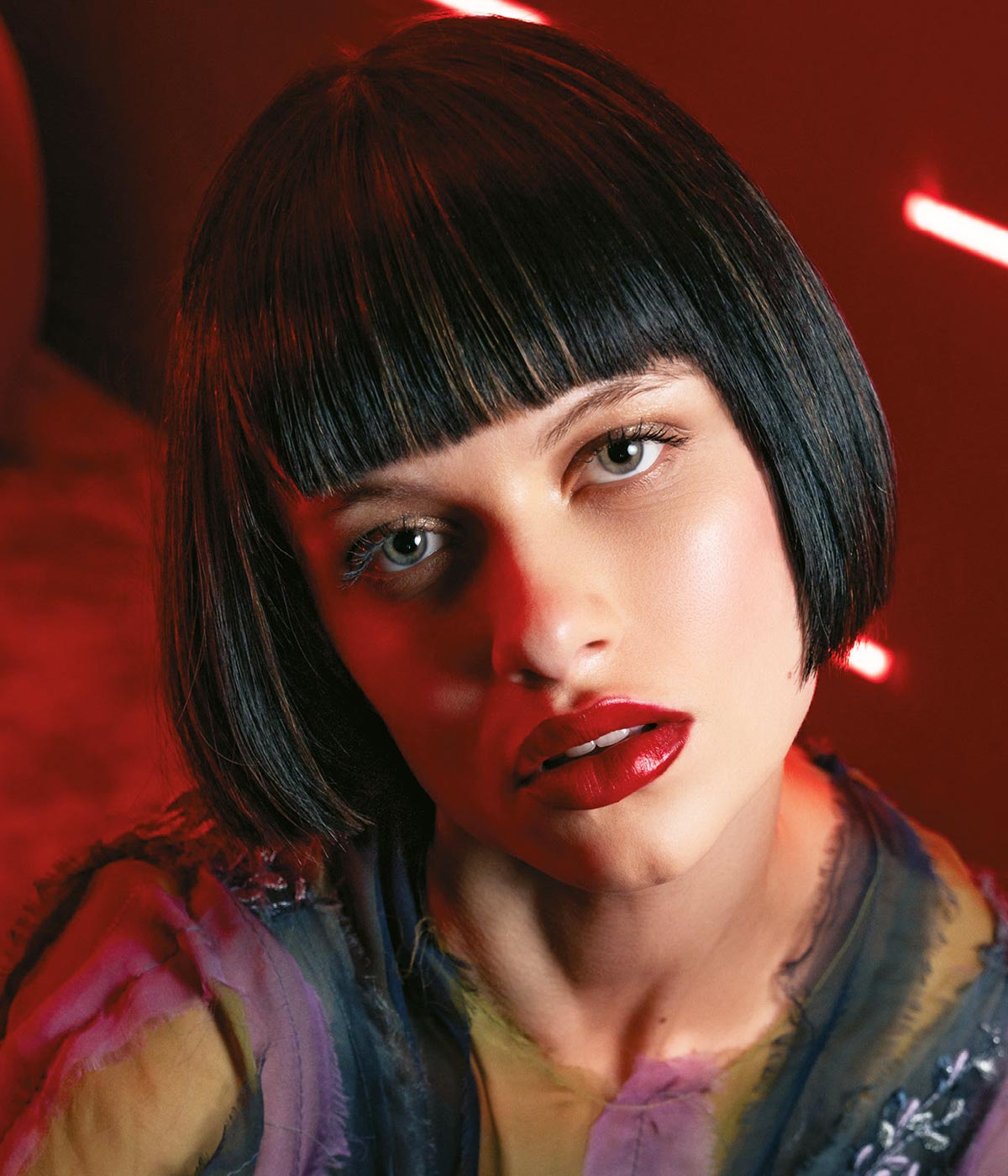 Micro bob con frangia dritta Micro bob con frangia dritta