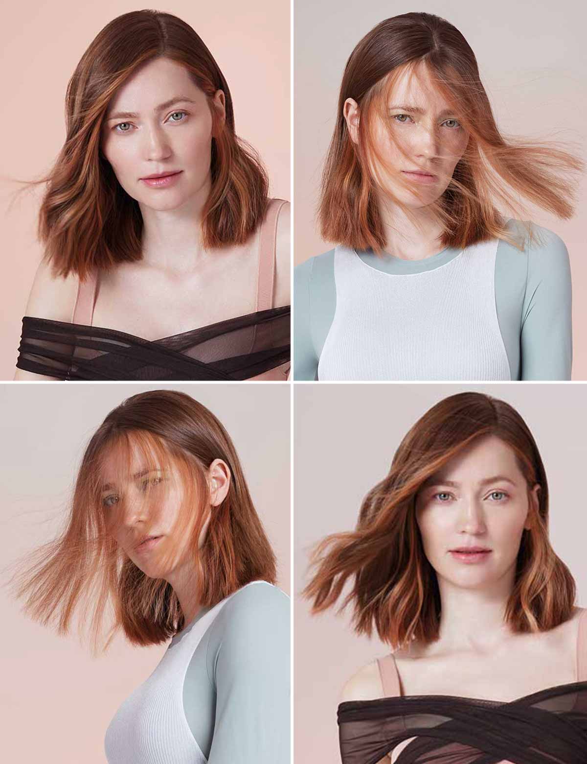 Long bob liscio con taglio pari Long bob liscio con taglio pari