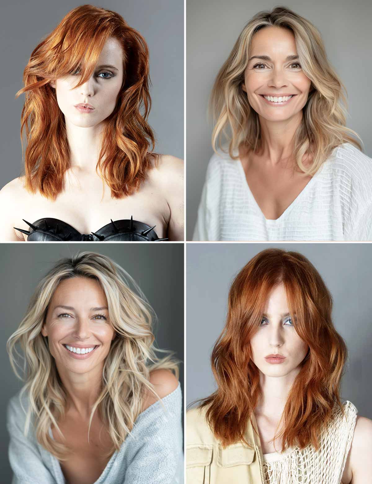 Tagli medio lunghi scalati con ciuffo Tagli medio lunghi scalati con ciuffo