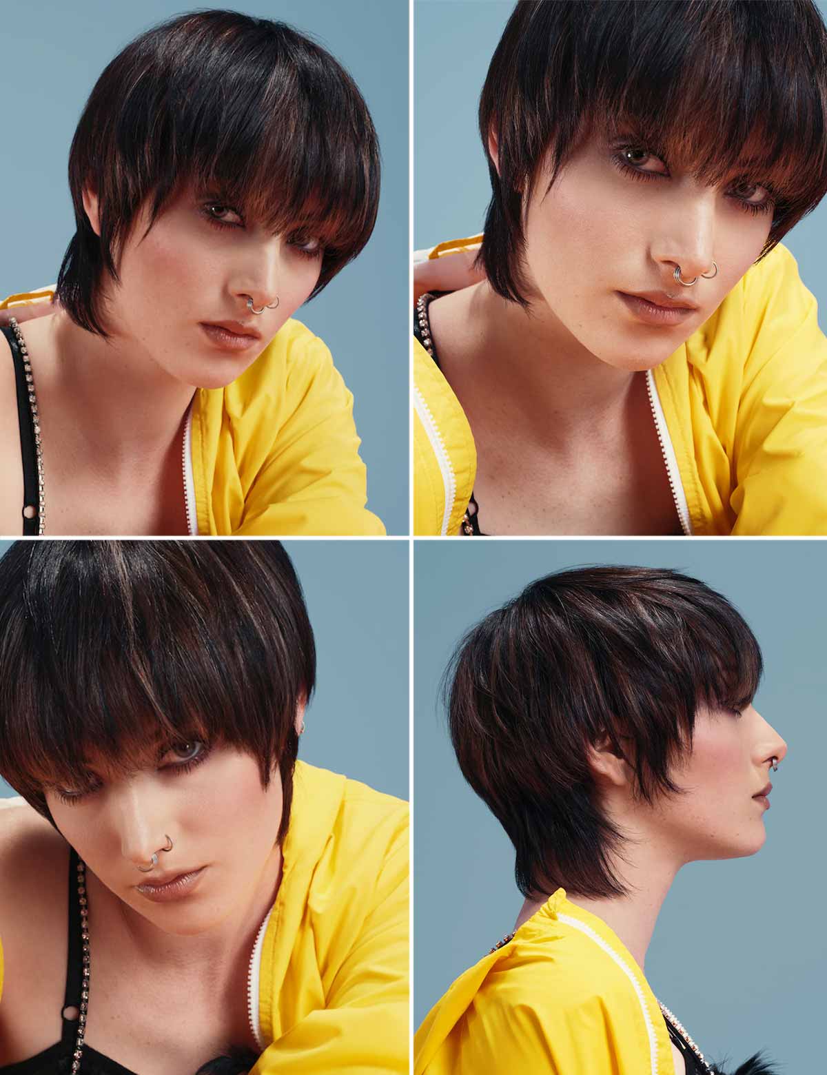 Mullet medio con maxi frangia Mullet medio con maxi frangia