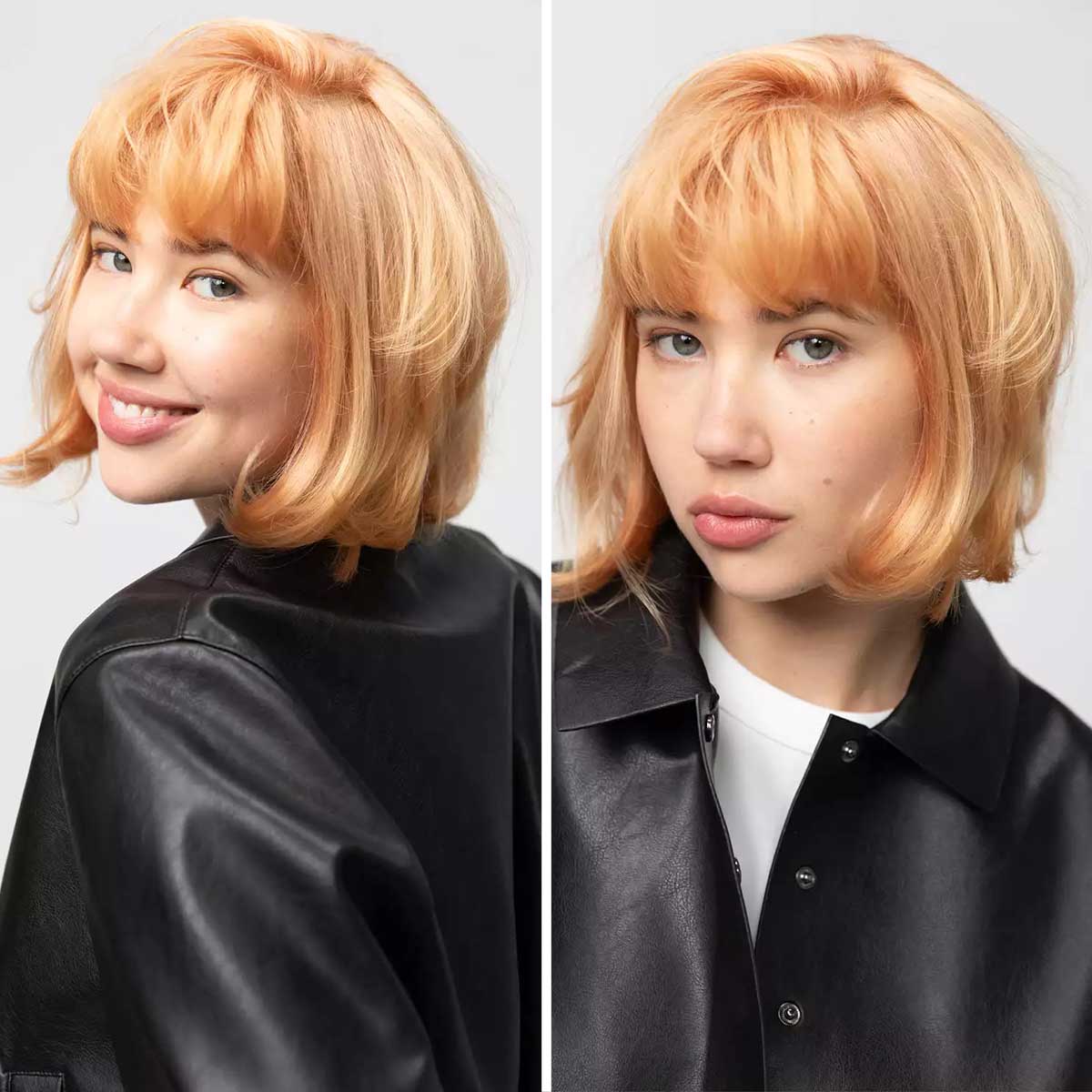 Bob cut sfilato con frangia Bob cut sfilato con frangia