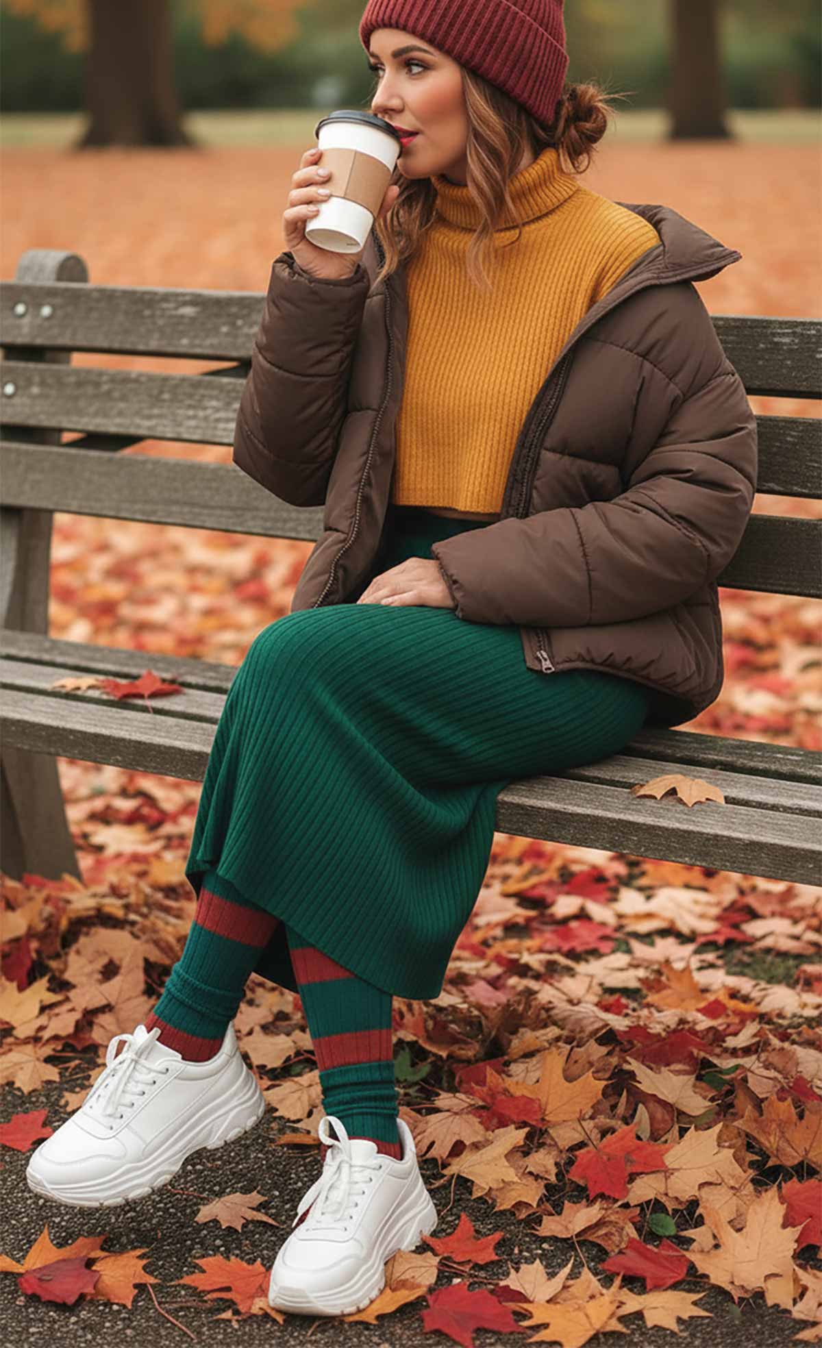 Gonna midi e Sneakers Gonna midi e Sneakers