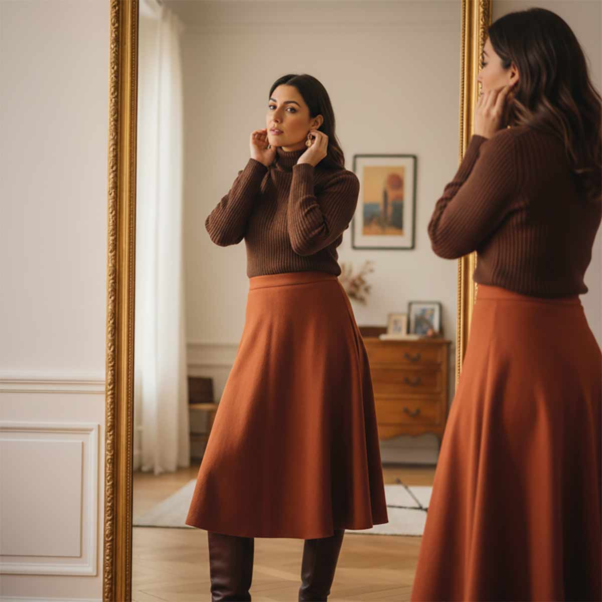 Gonna midi e scarpe Gonna midi e scarpe