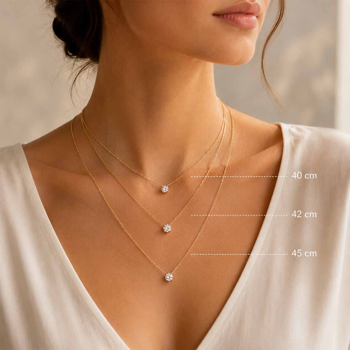 Lunghezza collana punto luce