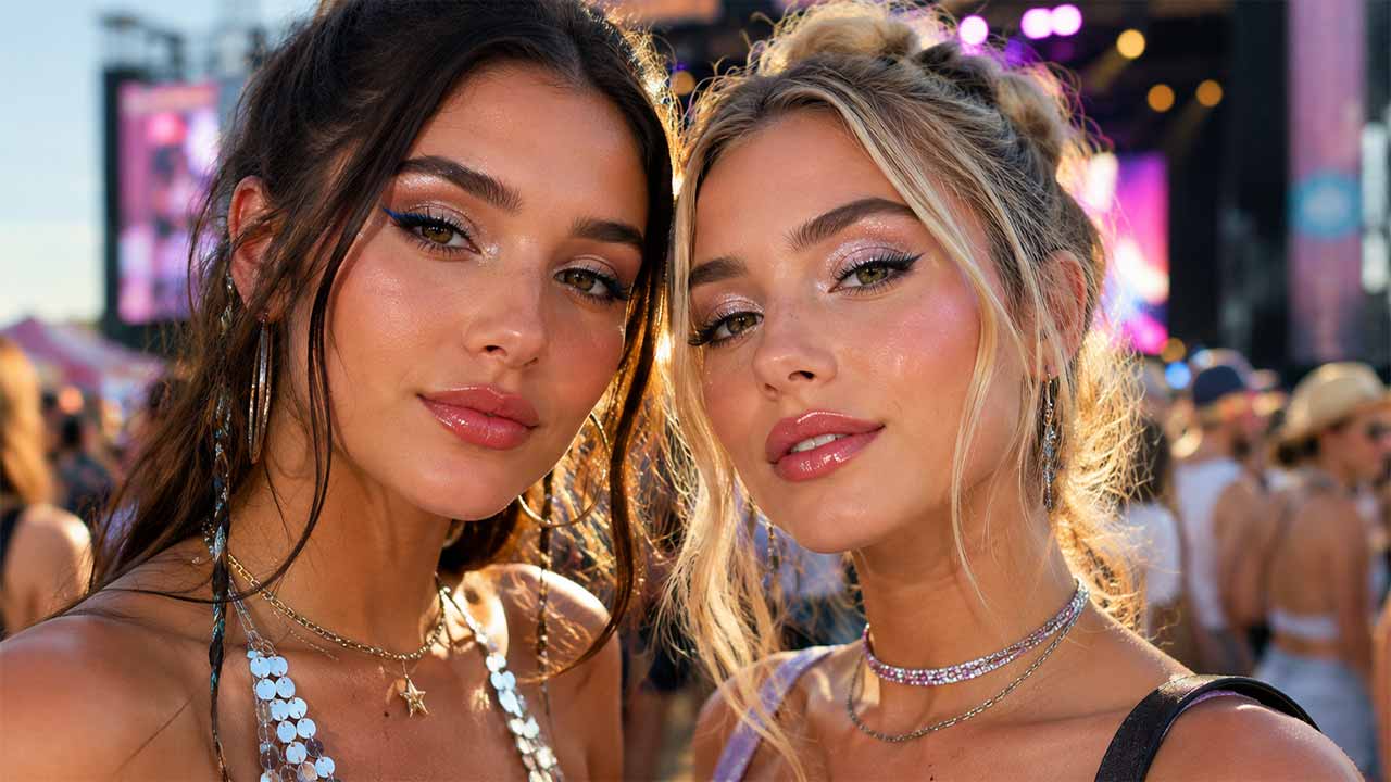 Trucco estivo festival beach party concerti